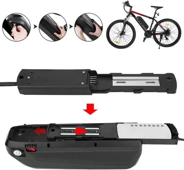 E-Bike Lithium Battery 48V, Electric Bicycle Battery 48V 17.5Ah with Charger, 5-Pin USB Port for 1000W-250W Motor