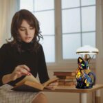 Stained Glass Cat Lamp