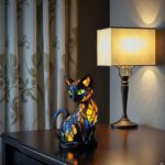 Stained Glass Cat Lamp
