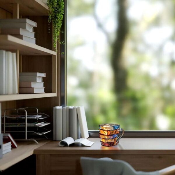 handmade colored glass coffee cup