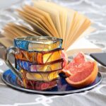 handmade colored glass coffee cup