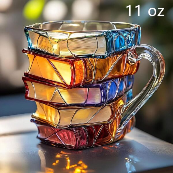 handmade colored glass coffee cup
